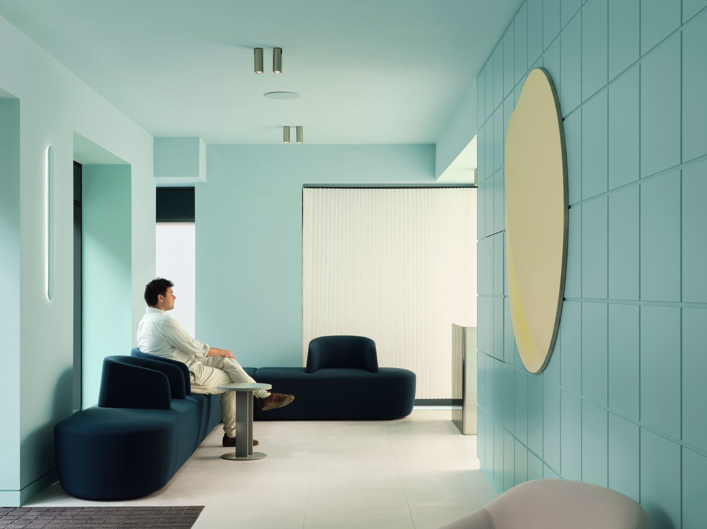 Modern clinic waiting area